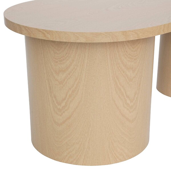 ATMOSPHERA - Lot de 2 tables basses "Soleya" L95/99,5cm beige - large