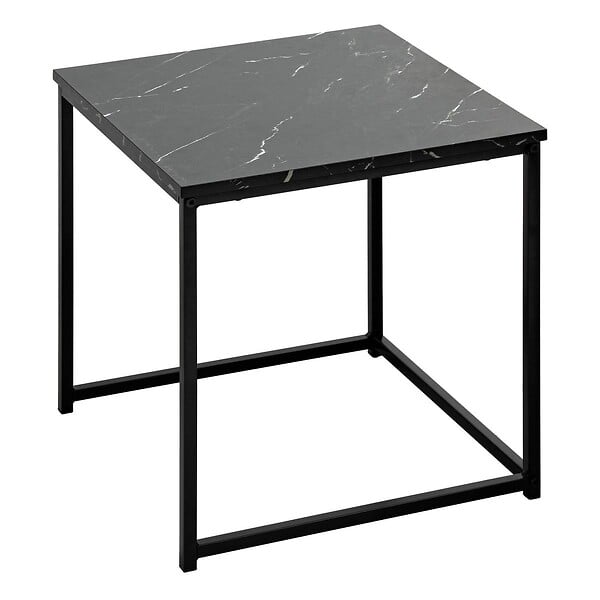 ATMOSPHERA - Lot de 2 tables basses Jones effet marbre noir L37/33cm - large