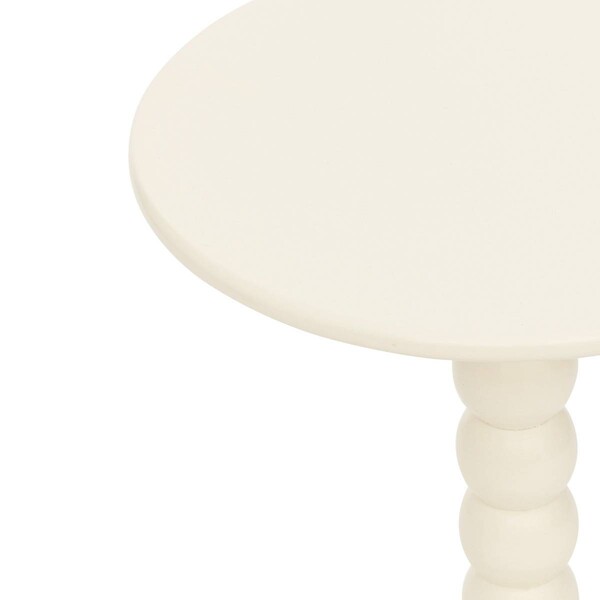 ATMOSPHERA - Table à café Chamlo blanc ivoire D38cm - large