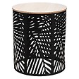 ATMOSPHERA - Lot de 2 tables gigognes "Feuilles" noir D35cm/39cm - vignette