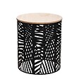 ATMOSPHERA - Lot de 2 tables gigognes "Feuilles" noir D35cm/39cm - vignette