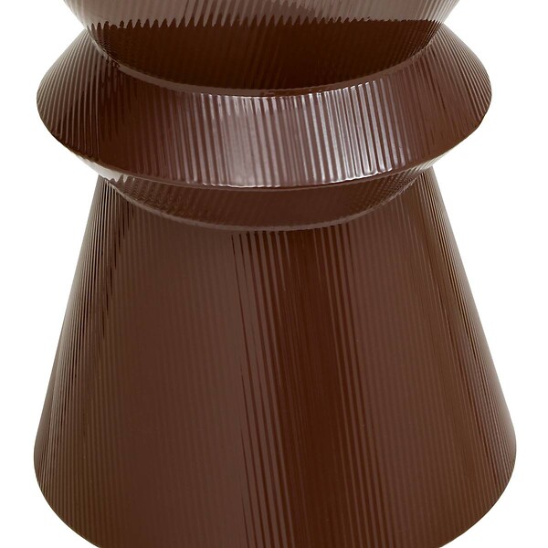 ATMOSPHERA - Table d'appoint Maya ronde D.35,5cm marron - large