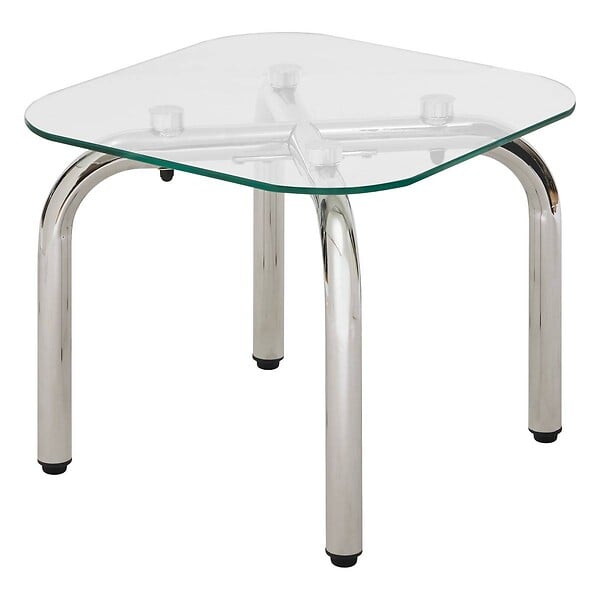 ATMOSPHERA - Lot de tables d'appoint Hecate argent 50x50cm - large