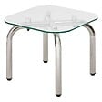 ATMOSPHERA - Lot de tables d'appoint Hecate argent 50x50cm - vignette