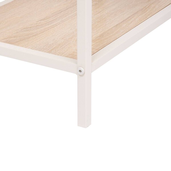 5 FIVE SIMPLY SMART - Console Curvy 2 étagères bois clair - large