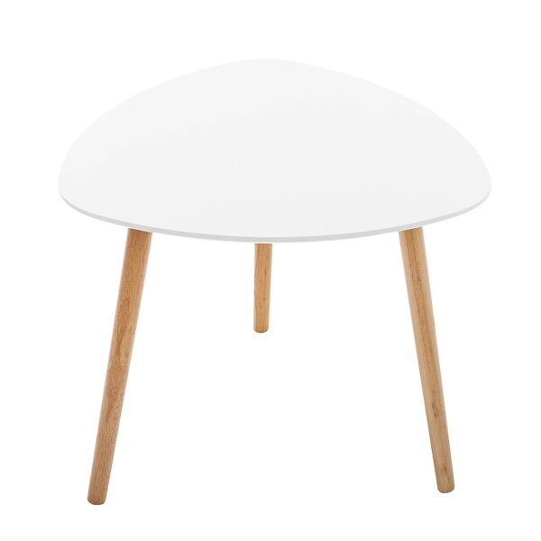 ATMOSPHERA - Lot de 3 tables gigognes "Mileo" blanc L34/46/60cm - large