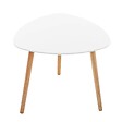 ATMOSPHERA - Lot de 3 tables gigognes "Mileo" blanc L34/46/60cm - vignette