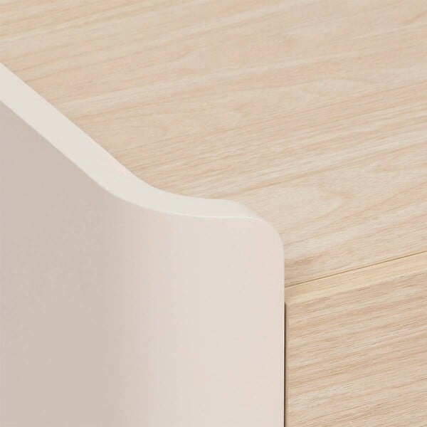 5 FIVE SIMPLY SMART - Console Roundy blanc ivoire et bois - large