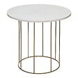 ATMOSPHERA - Lot de 2 tables gigognes "Garance" blanc plateau marbre - vignette
