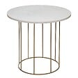 ATMOSPHERA - Lot de 2 tables gigognes "Garance" blanc plateau marbre - vignette