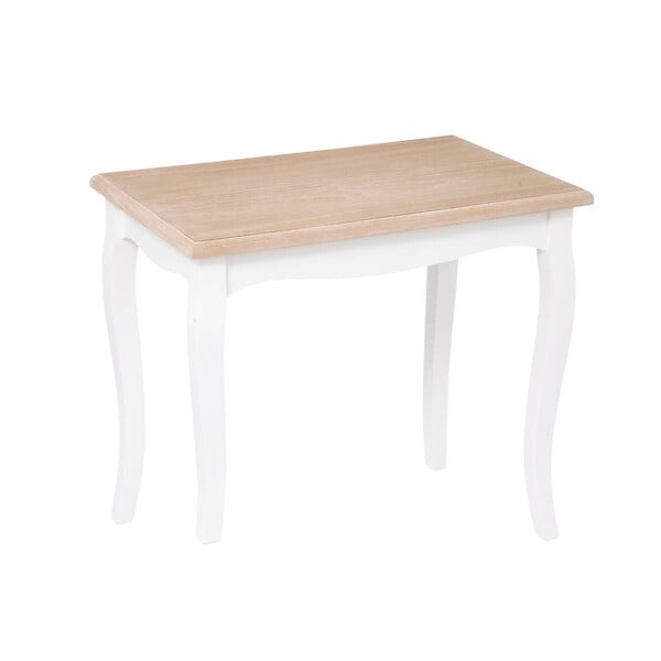 ATMOSPHERA - Lot de 2 tables gigognes "Chrysa" pin blanc L48/60cm - large