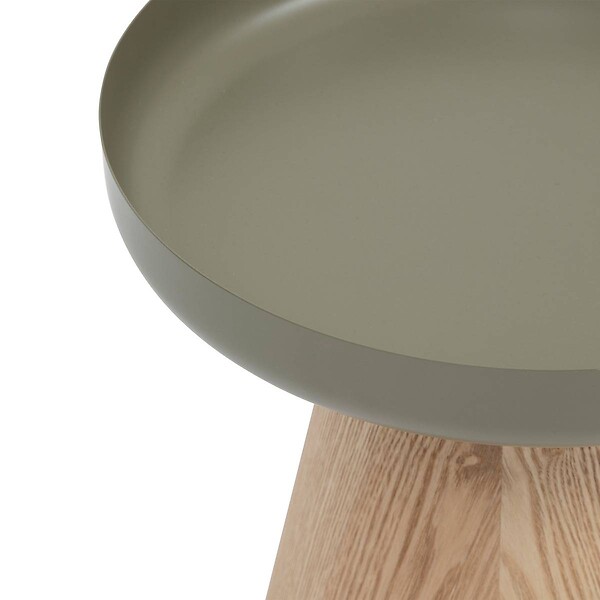 ATMOSPHERA - Table d'appoint "Hercyna" vert de gris D. 40 cm - large