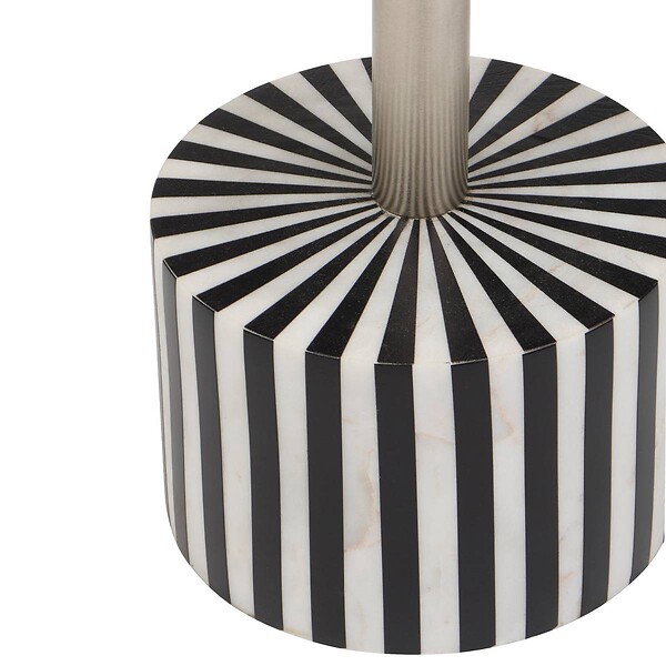 ATMOSPHERA - Table d'appoint Nema noir et blanc 36x36x58,5cm - large