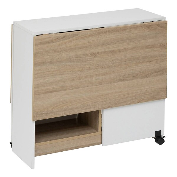 5 FIVE SIMPLY SMART - Table pliante 4 places Eat up blanc et bois - large