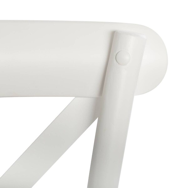 ATMOSPHERA - Chaise "Isak" hêtre et cannage blanc - large
