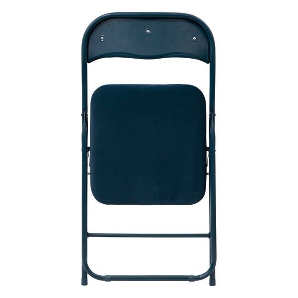 5 FIVE SIMPLY SMART - Chaise pliante en velours bleu - large