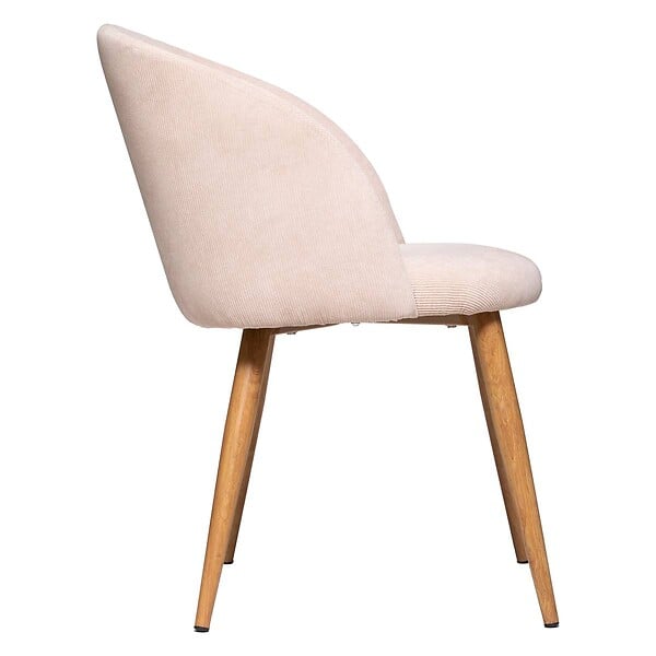 ATMOSPHERA - Chaise "Celeste" velours côtelé beige - large