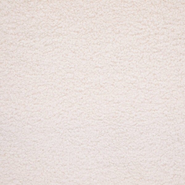 ATMOSPHERA - Chaise "Slano" pieds imitation hêtre bouclette blanc - large