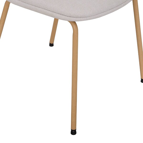 ATMOSPHERA - Chaise Neora en Tissu Crème L58xl46xH82 cm - large