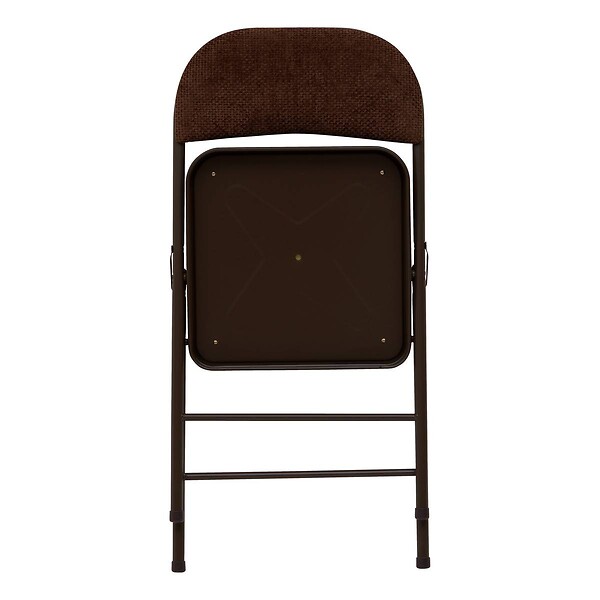 5 FIVE SIMPLY SMART - Chaise pliante avec assise renforcée velours Flexy+ marron - large