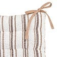 ATMOSPHERA - Galette de chaise Groove 38x38cm rayée beige lin - vignette