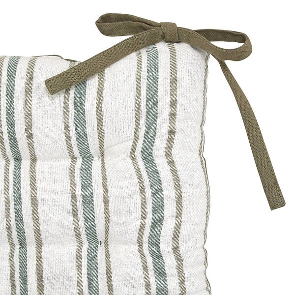 ATMOSPHERA - Galette de chaise Groove 38x38cm rayée vert - large