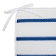 ATMOSPHERA - Galette de chaise Oceania 39x39cm rayée bleu et blanc - vignette