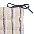 ATMOSPHERA - Galette de chaise Groove 38x38cm rayée bleu navy - vignette