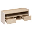 5 FIVE SIMPLY SMART - Meuble TV Roundy blanc ivoire et bois - vignette