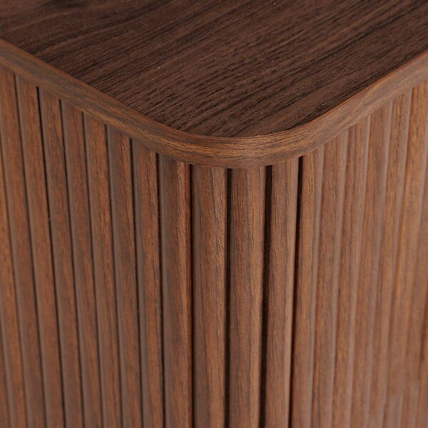 ATMOSPHERA - Meuble bas 4 portes 2 étagères Wany marron 140x40cm - large