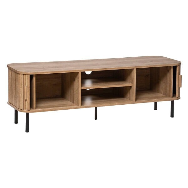 ATMOSPHERA - Meuble TV 2 portes "Colva" effet chêne - large