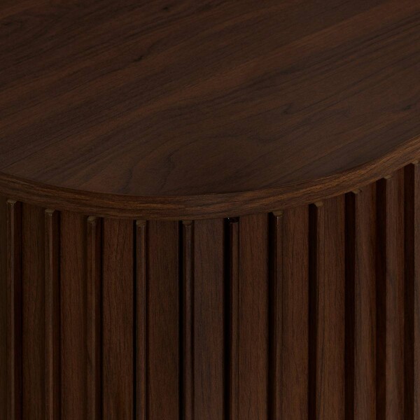 ATMOSPHERA - Meuble TV Alcôve ovale 40x140cm 2 portes marron - large