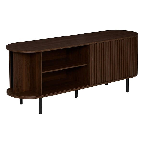 ATMOSPHERA - Meuble TV Alcôve ovale 40x140cm 2 portes marron - large