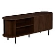 ATMOSPHERA - Meuble TV Alcôve ovale 40x140cm 2 portes marron - vignette