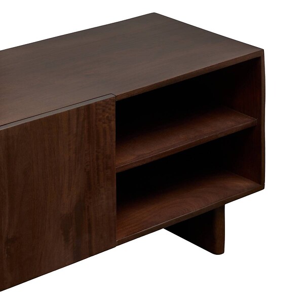 ATMOSPHERA - Meuble TV 2 portes 2 niches Nyero 40x147cm marron - large