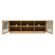 ATMOSPHERA - Meuble bas 2 portes 3 étagères Lousada beige 160x40cm - vignette