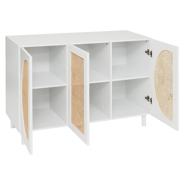 ATMOSPHERA - Buffet 3 portes "Cabras" 120x85cm blanc - large