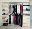 MODE DE VIE - Kit de dressing extensible Tristan - Chêne clair et Blanc - H.200xL180 à 240xP.39cm - vignette