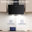 CIARRA - CIARRA Hotte inclinée 60cm - 3 Vitesses 710m³/h - Hotte de Cuisine Recyclage ou Evacuation Filtre Charbon Inclus - Commande Tactile et Gestuelle - CD6736AB - vignette