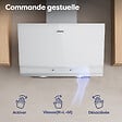 CIARRA - CIARRA Hotte inclinée 60cm - 3 Vitesses 710m³/h - Hotte de Cuisine Recyclage ou Evacuation Filtre Charbon Inclus - Commande Tactile et Gestuelle - CD6736AW - vignette
