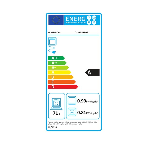 WHIRLPOOL - Four Intégrable 71l 60cm Pyrolyse + Hydrolyse Noir - OMR55RR0B - large