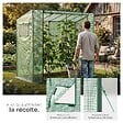TECTAKE - Serre en plastique et acier résistante aux intempéries et aux UV 200 x 77 x 170 cm vert - vignette