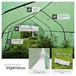 TECTAKE - Serre tunnel 18 m² 600x300x205cm vert - vignette