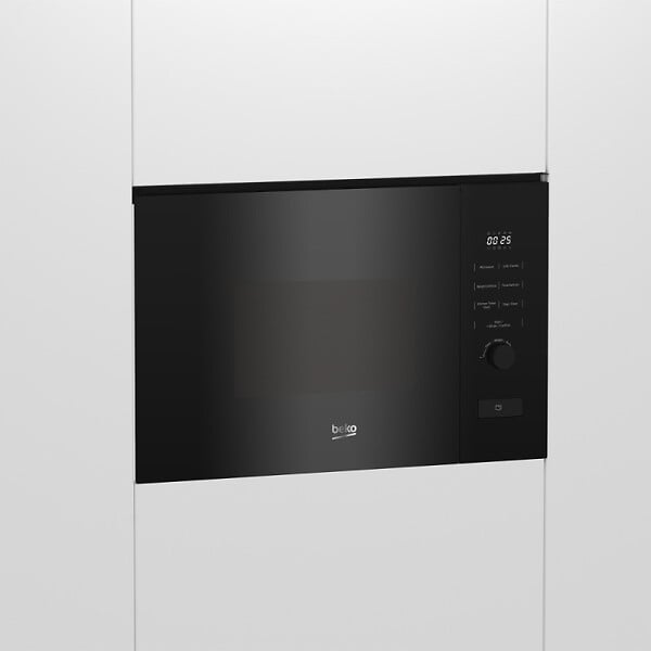 BEKO - Beko Four micro-ondes et gril encastrable 20L, 800W. Sécurité enfant, 8 programmes de cuisson automatiques, noir (BMGB20212B) - large