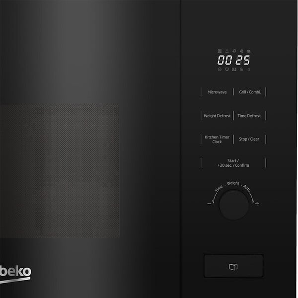 BEKO - Beko Four micro-ondes et gril encastrable 20L, 800W. Sécurité enfant, 8 programmes de cuisson automatiques, noir (BMGB20212B) - large