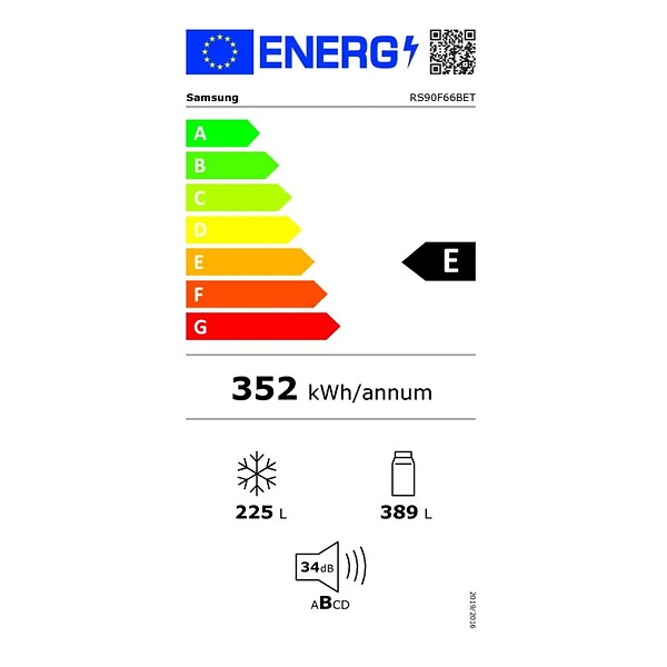 SAMSUNG - Réfrigérateur Américain 91cm 614l Froid Ventilé - RS90F66BET - large