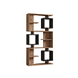 CONCEPT USINE - Bibliothèque design asymétrique 172cm effet bois et gris anthracite NALY - vignette