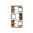 CONCEPT USINE - Bibliothèque design asymétrique 172cm effet bois et gris anthracite NALY - vignette