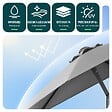 VOUNOT - Parasol de jardin inclinable avec aeration et sac bandouliere 270cm gris - vignette
