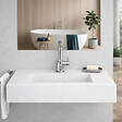 KIAMAMI VALENTINA - Lavabo 80 Cm Blanc Mat En Résine Avec Supports Muraux | Manchester - vignette